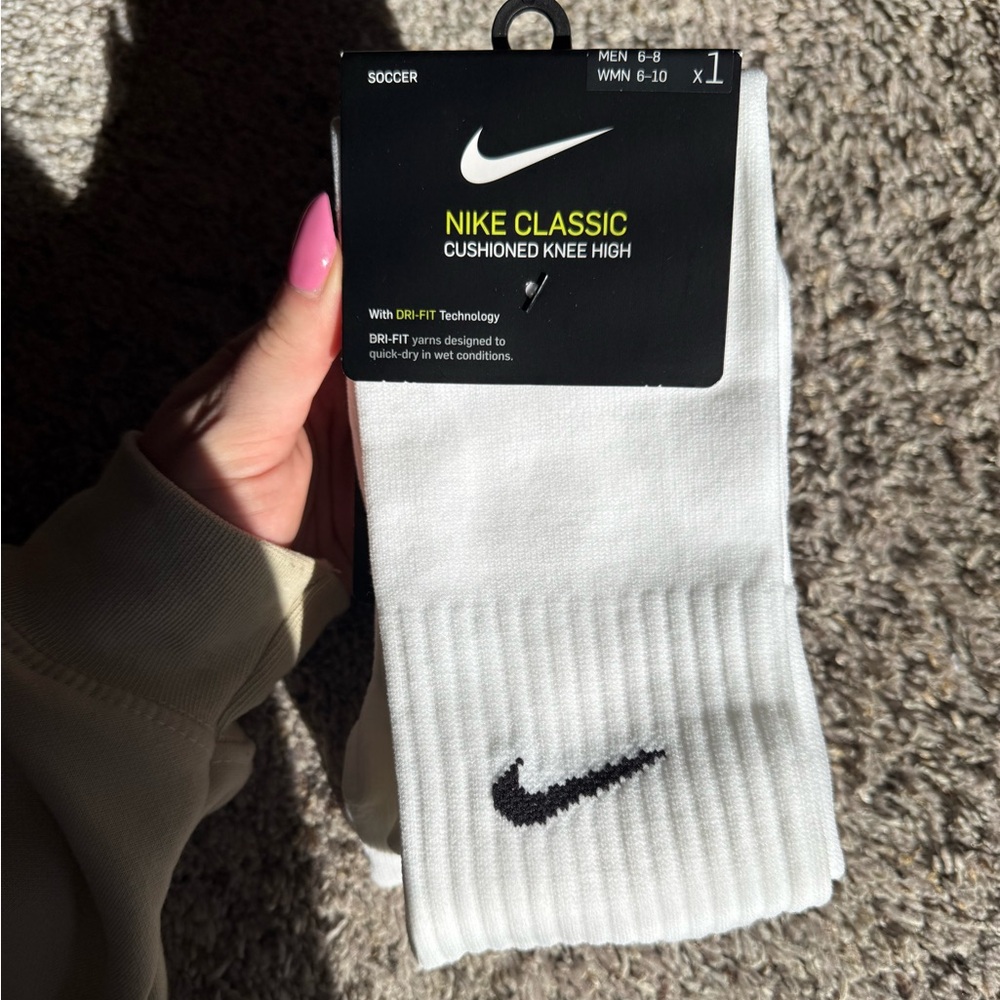 NWT Nike Knee High White Socks